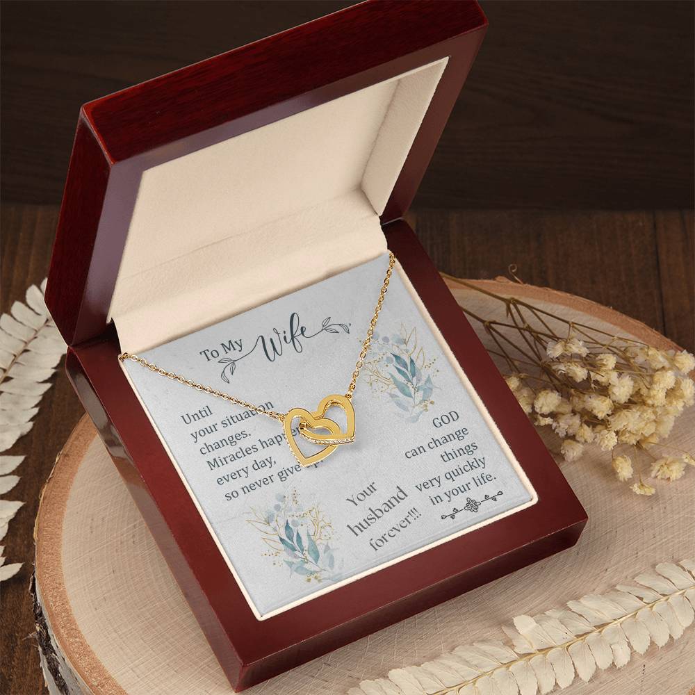 Your husband forever Interlocking Hearts necklace