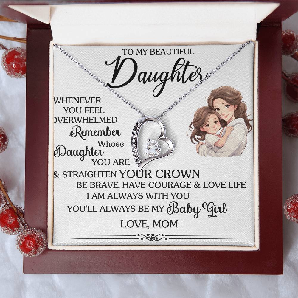 To my Beautiful Daughter Forever Love Necklace