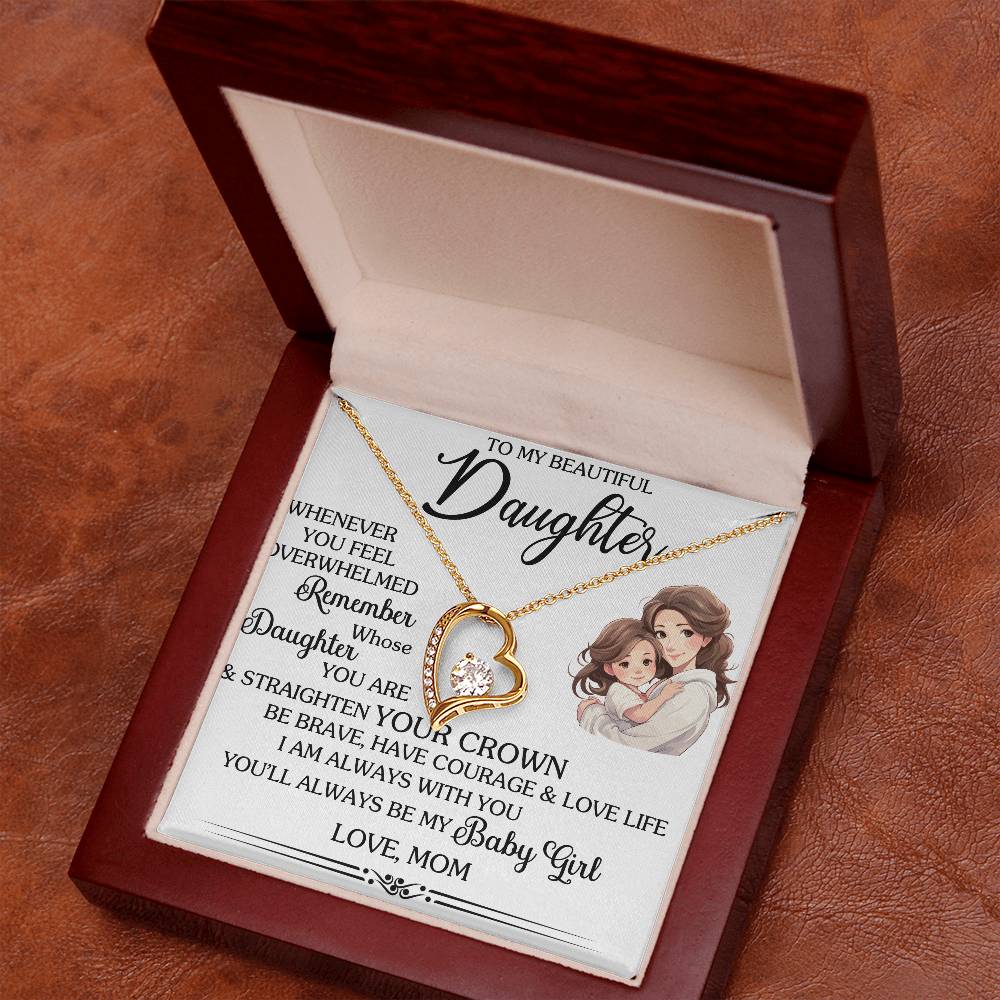 To my Beautiful Daughter Forever Love Necklace