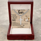 Remember Whose Son  Cuban Chain with Artisan Cross Necklace