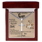 Remember Whose Son  Cuban Chain with Artisan Cross Necklace