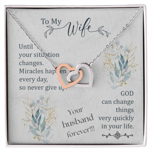 Your husband forever Interlocking Hearts necklace