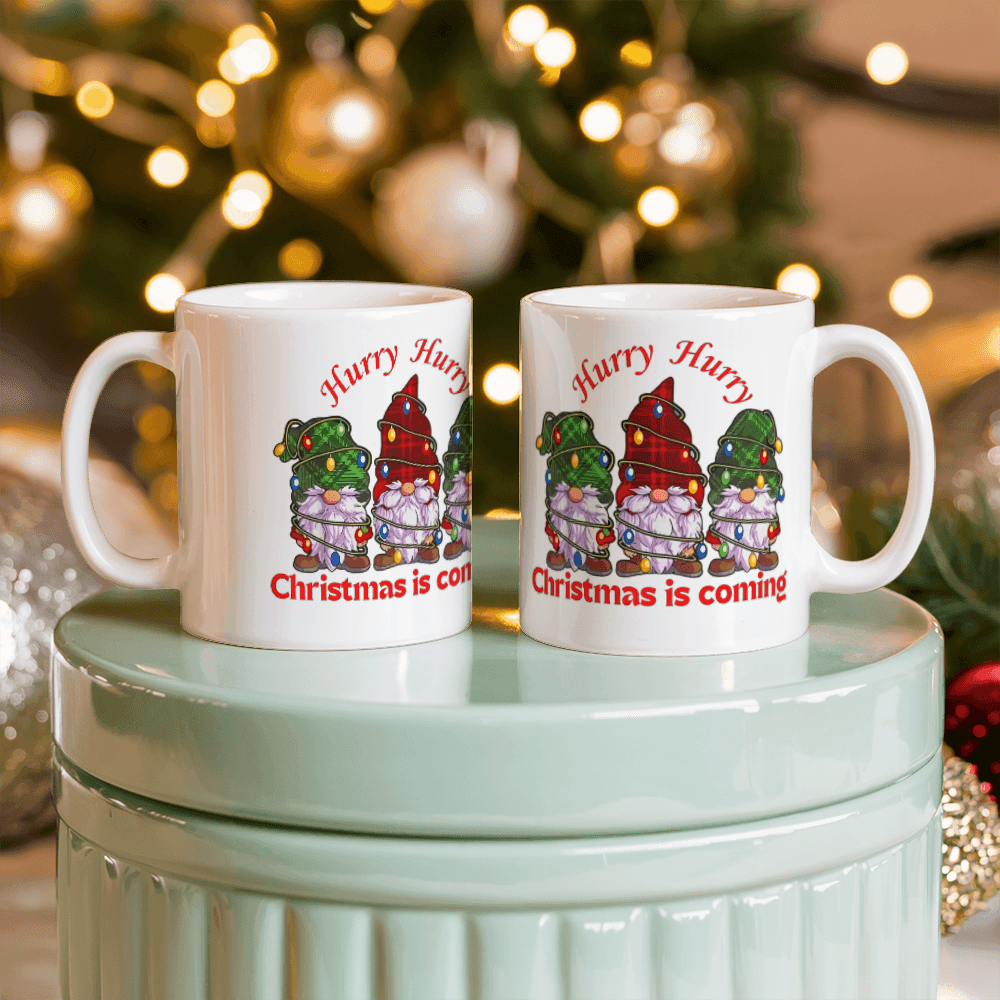 🎄☕ Hurry Hurry Christmas Coffee Mug – Sip the Joy of the Season! ☕🎄