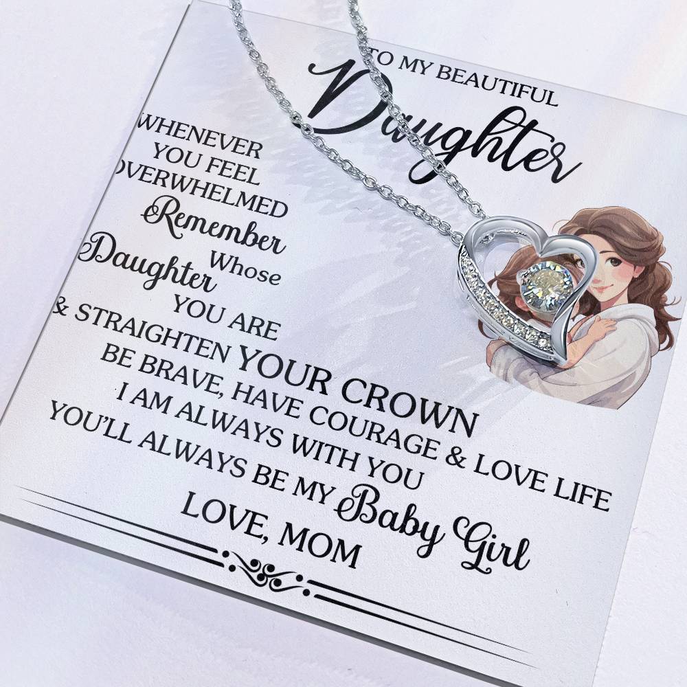 To my Beautiful Daughter Forever Love Necklace