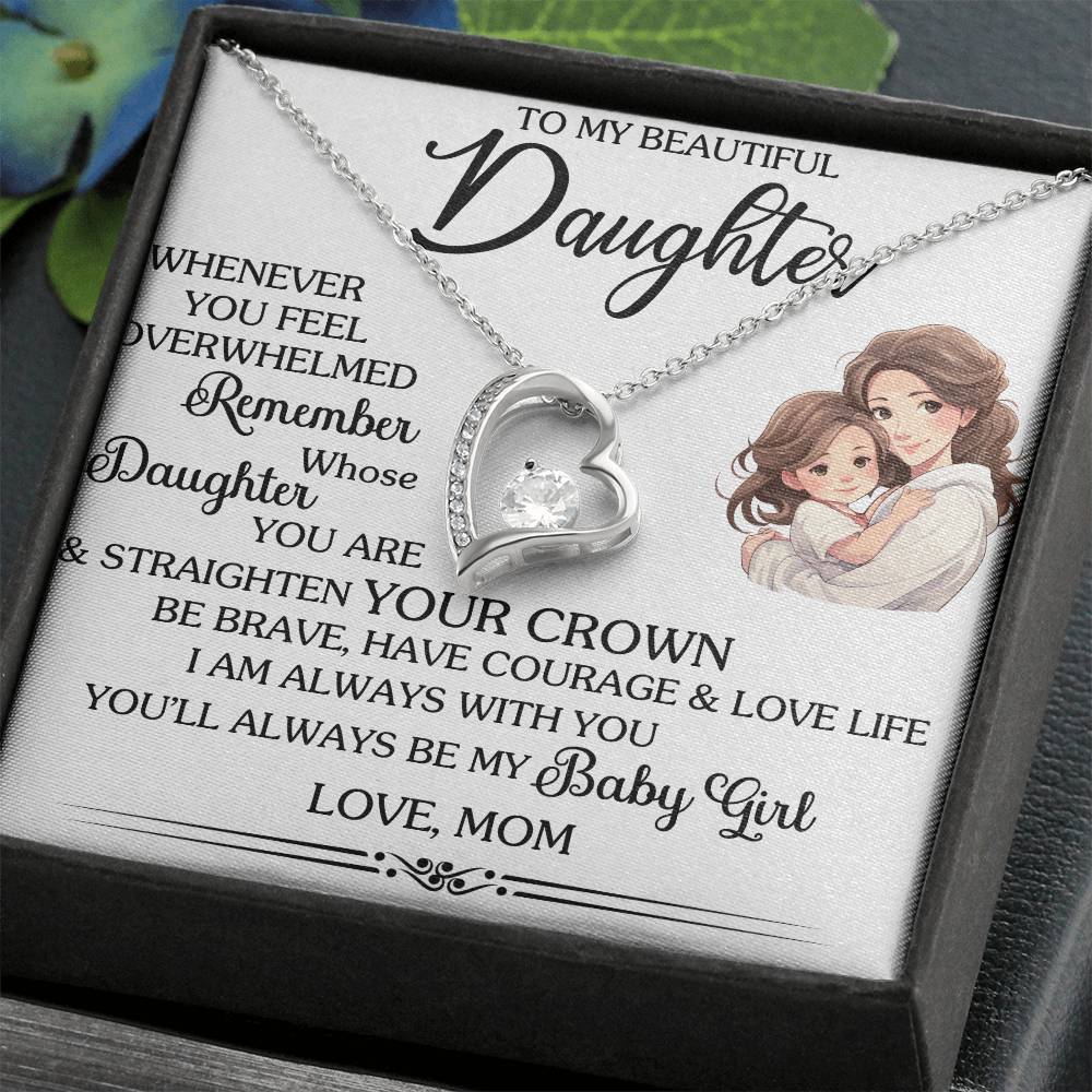 To my Beautiful Daughter Forever Love Necklace