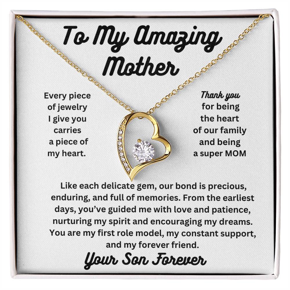 Forever Love To My Amazing Mom Necklace From Son