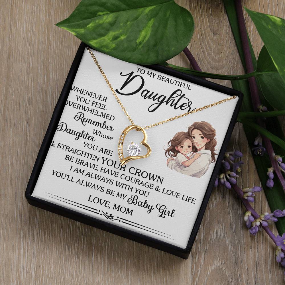 To my Beautiful Daughter Forever Love Necklace