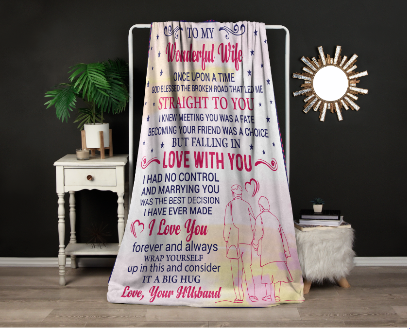 To My Wonderful Wife | FLM Arctic Fleece Blanket 50x60